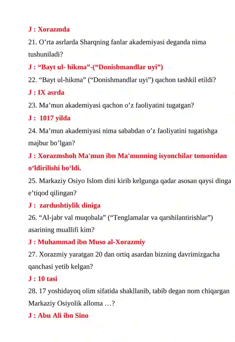 “O’zbekistonning eng yangi tarixi” fanidan nazorat savollari . 4