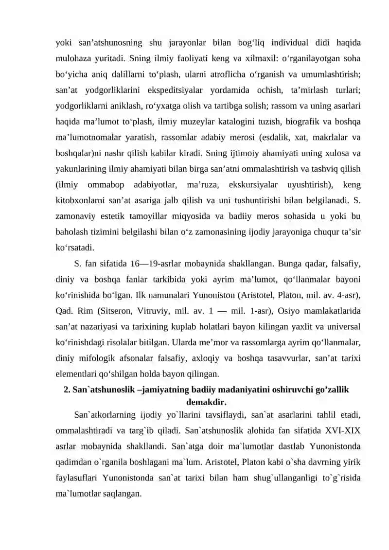 San'atshunoslik asoslari 4