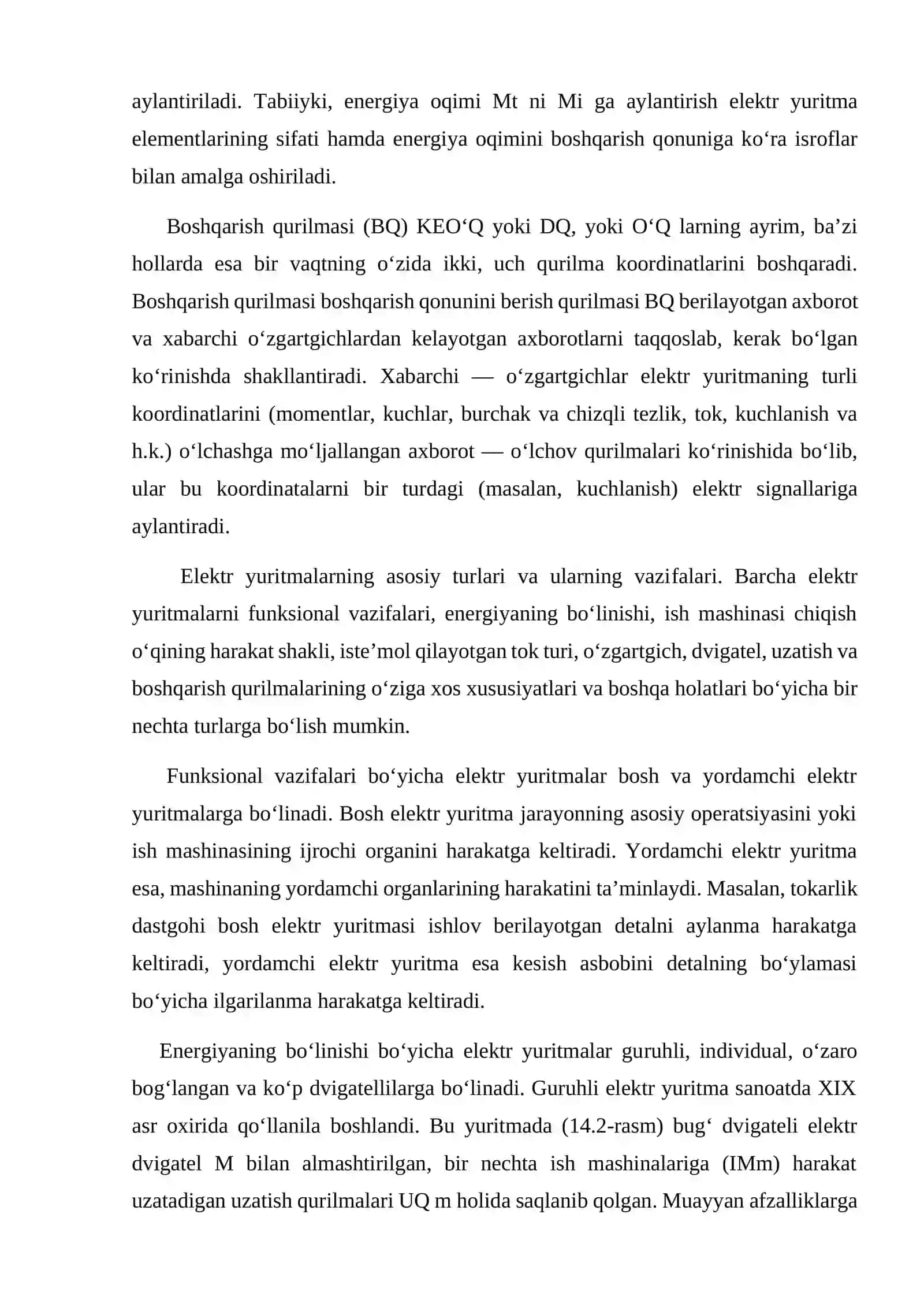 Elektr yuritma va korxonalarning elektr ta’minoti asoslari 4