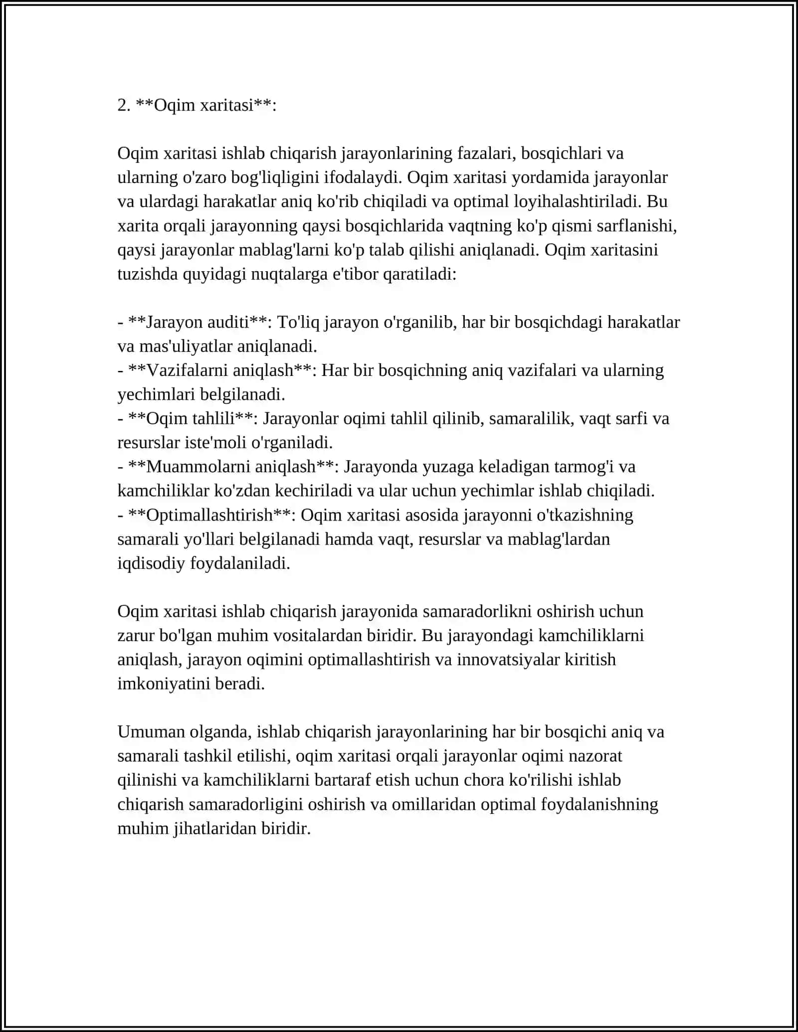 ISHLAB CHIQARISH JARAYONI VA ISHLAB OMILLARIDAN OPTIMAL FOYDALANISH USULLARI 4