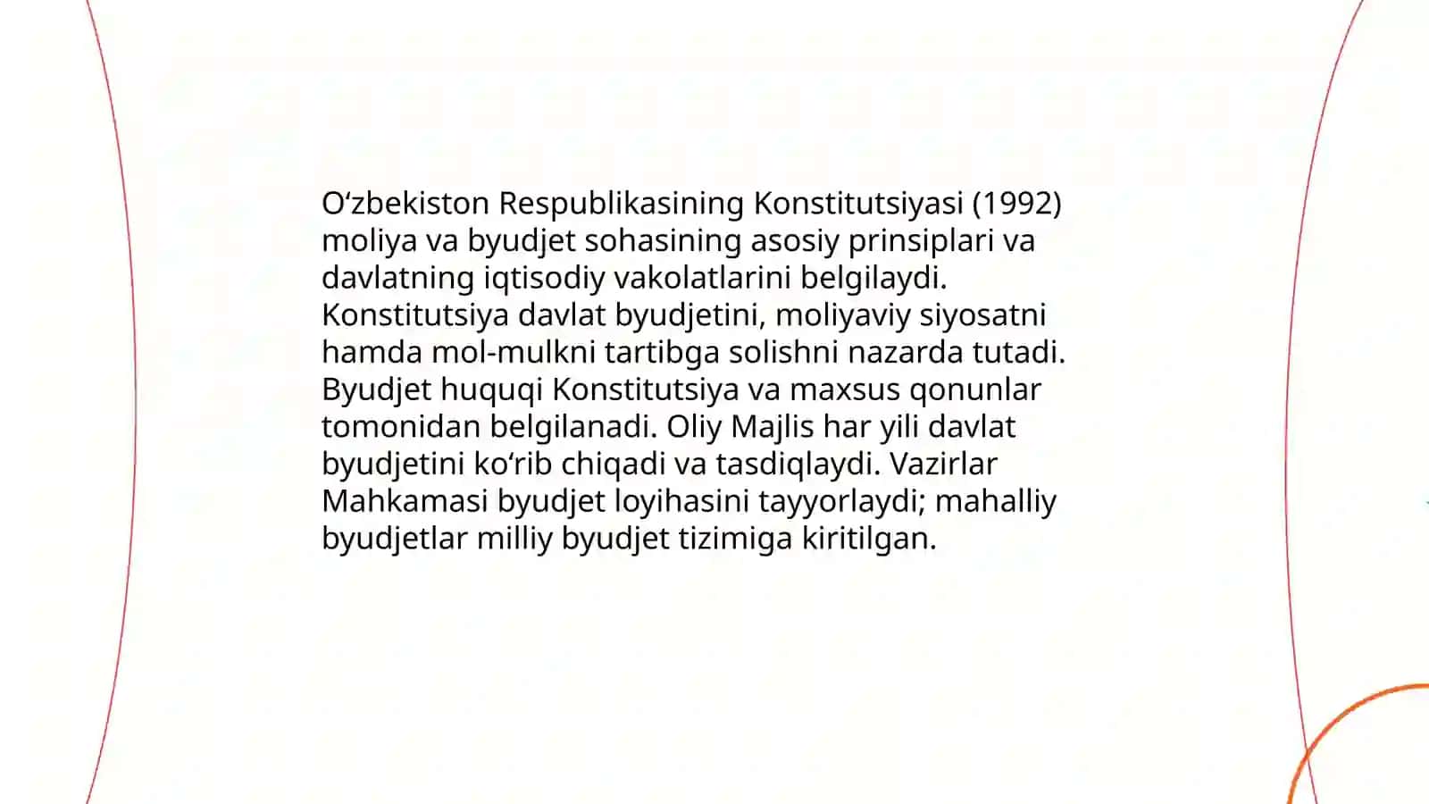 Byudjet tizimining huquqiy asoslari 4