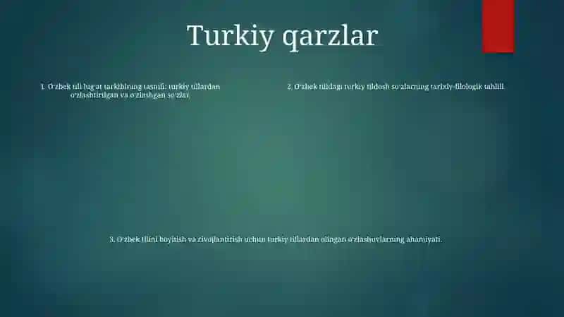 OʻZbek Tili Leksikasining Boyish Manbalari. Sohaga Oid O'Z Va O'Zlashgan So'Zlar Tasnifi 4