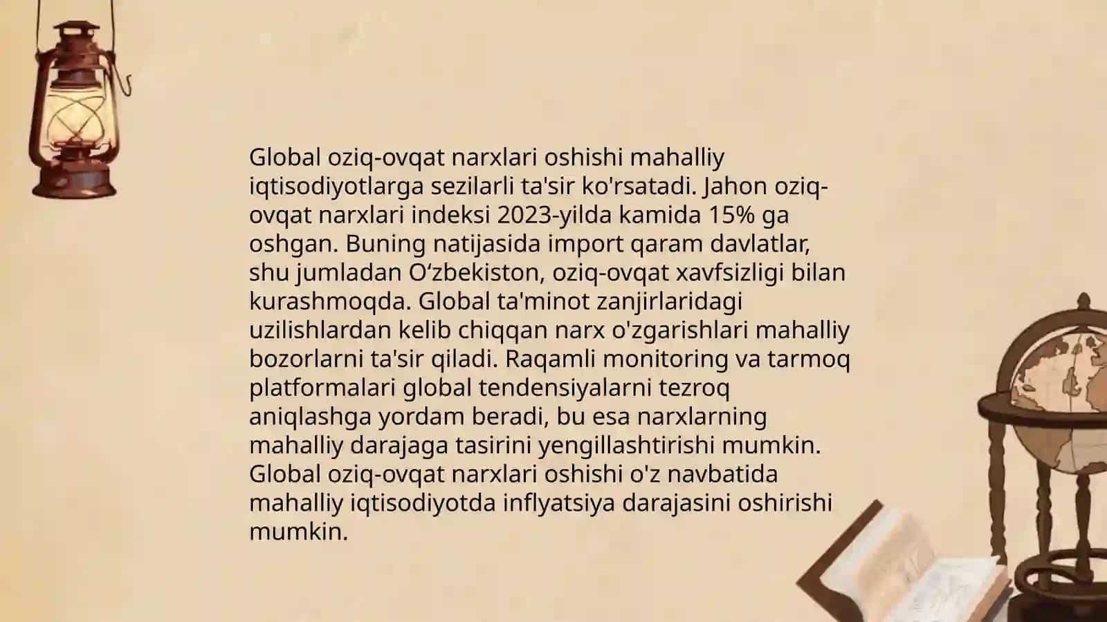 Oziq-ovqat xavfsizligining global tendensiyalari va ularning mahalliy iqtisodiyotga ta'siri 4