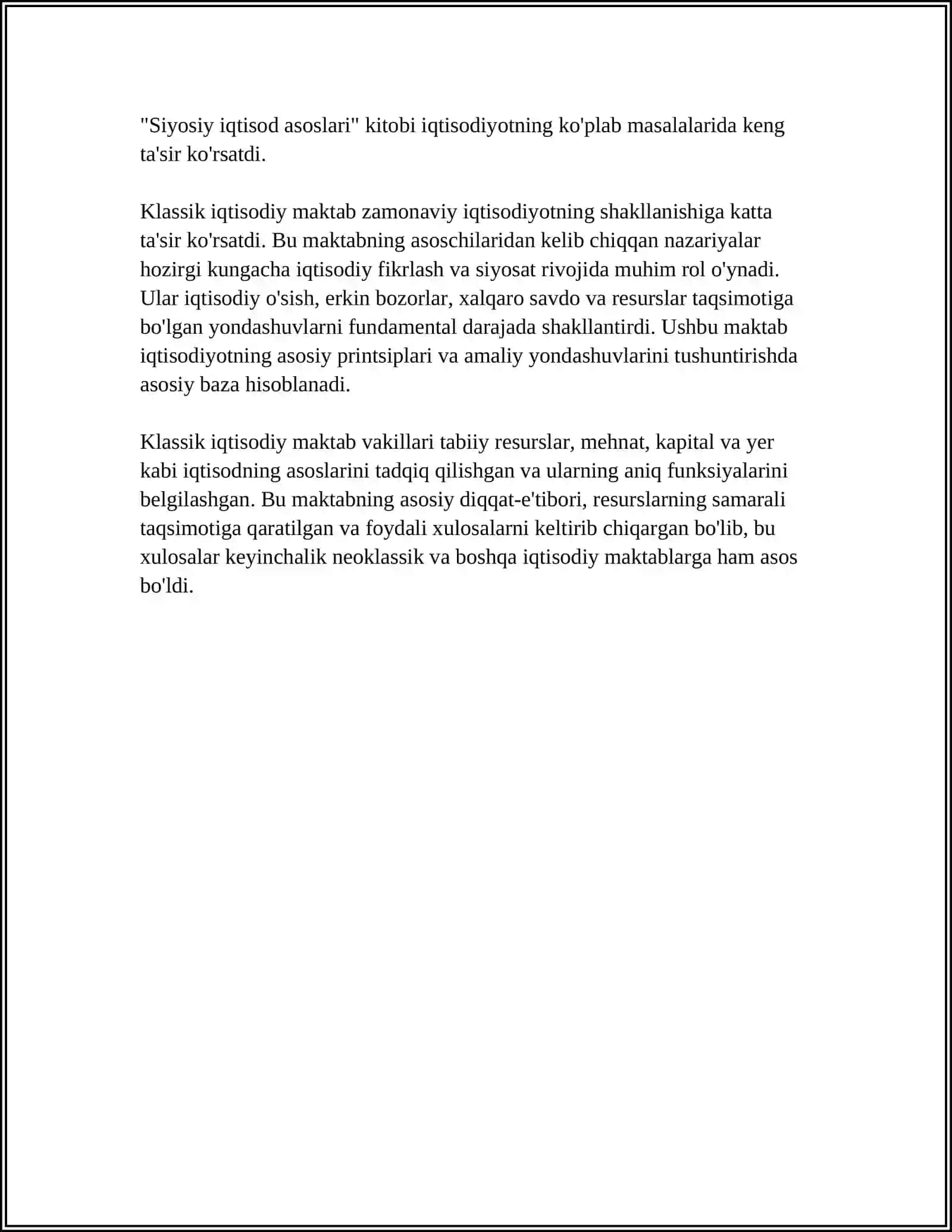 Klassik iqtisodiy maktablarning vujudga kelishi 4