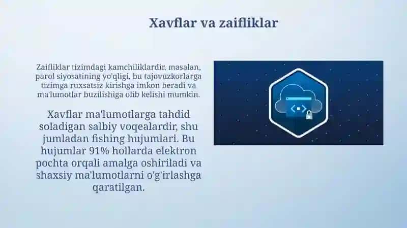 Axborot hafsizligi va himoyalash usullari 4