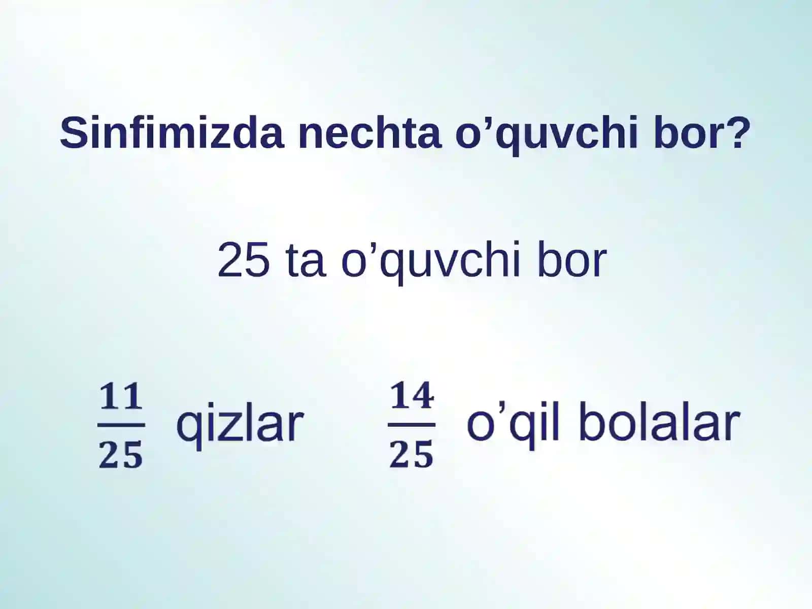 Matematika Fanidan 5-sinf uchun Ochiq Dars Ishlanmasi 4