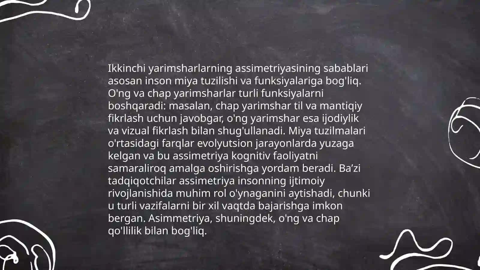 chapqōllik va yarimsharlar assametriyasi 4