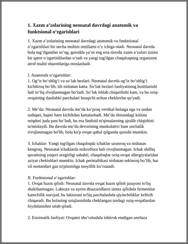 Xazm Azolari Tizimining Yoshga Qarab O'zgarishi Xususyatları 4