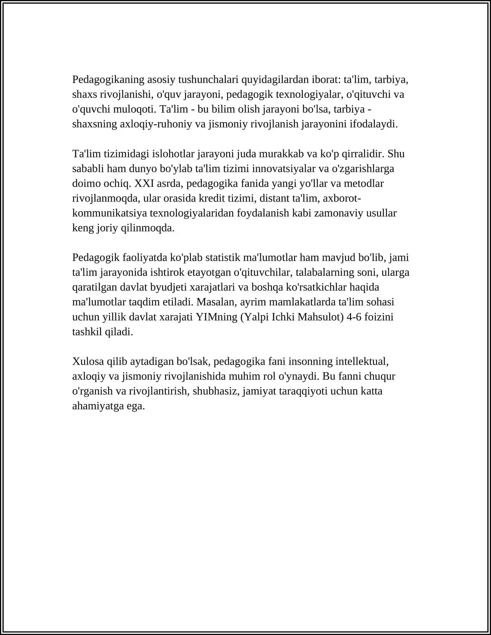 PEDOGOGIKA FANI VA UNING MAQSAD VA VAZIFALARI 4