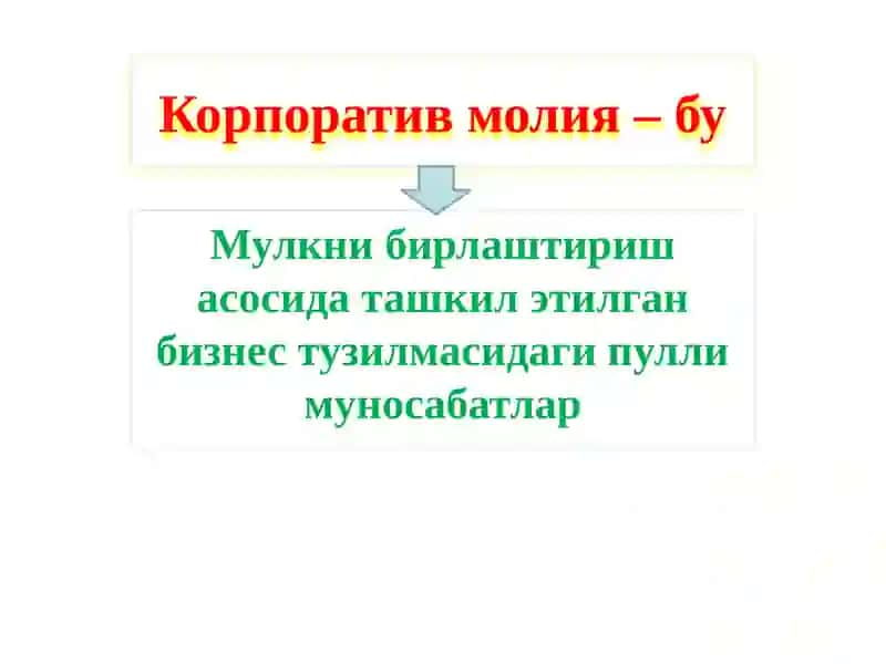 КОРПОРАТИВ МОЛИЯВИЙ СИЁСАТ ВА УНИНГ АСОСИЙ ЙЎНАЛИШЛАРИ 4