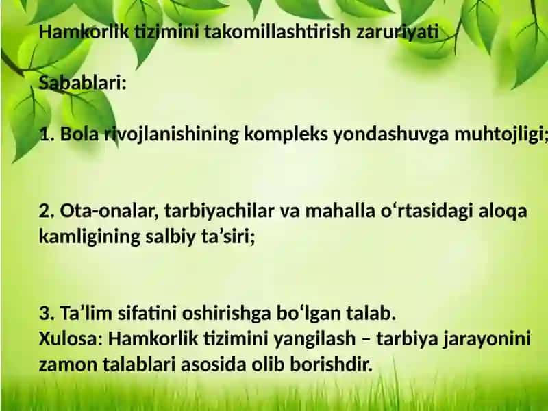 Hamkorlik tizimini takomillashtirish jarayonining samaradorligi 4