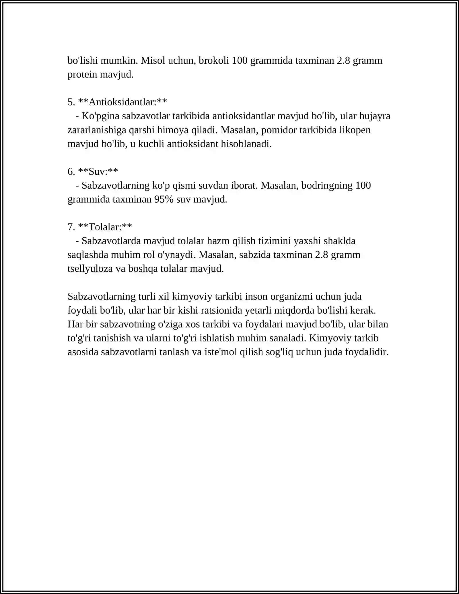 SABZAVOTLAR KIMYOSI 4