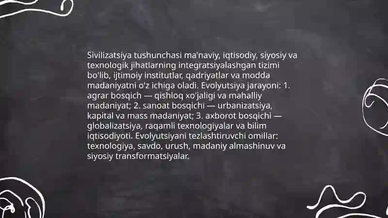 Tarix falsafasi sivilatsiyasi va madaniyati 4