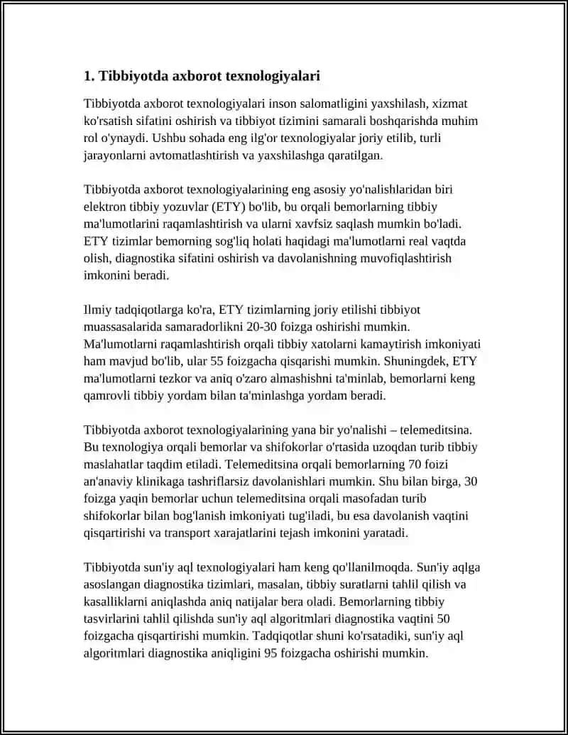 TIBBIYOTDA MATNLI AXBOROTLARNI QAYTA ISHLASH TEXNOLOGIYASI 4