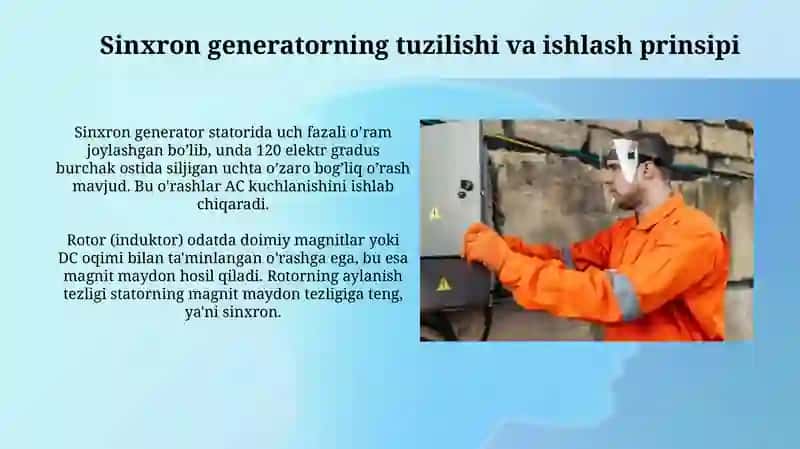 Sinxron generatorning rostlash xarakteristikasini qurish 4