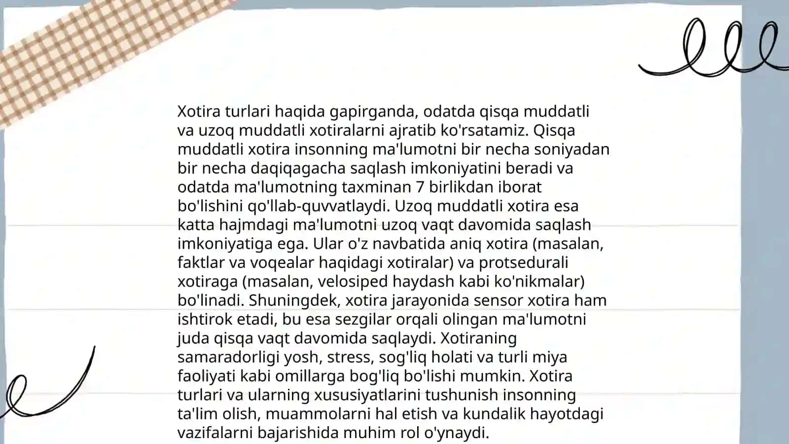 Xotira haqida tushuncha 4