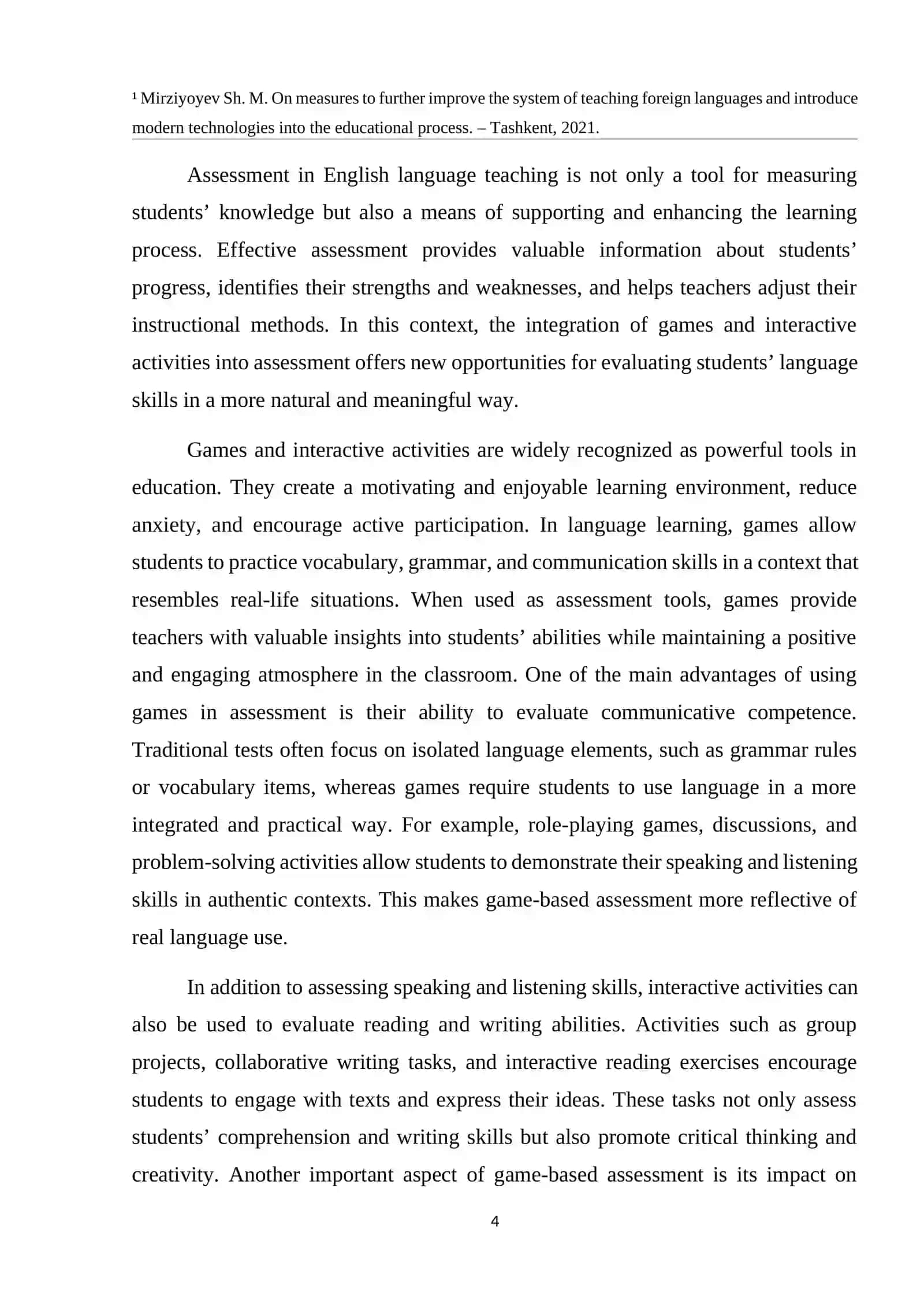 ROLE OF GAMES AND INTERACTIVE ACTIVITIES IN ASSESSING ENGLISH PROFICIENCY 4