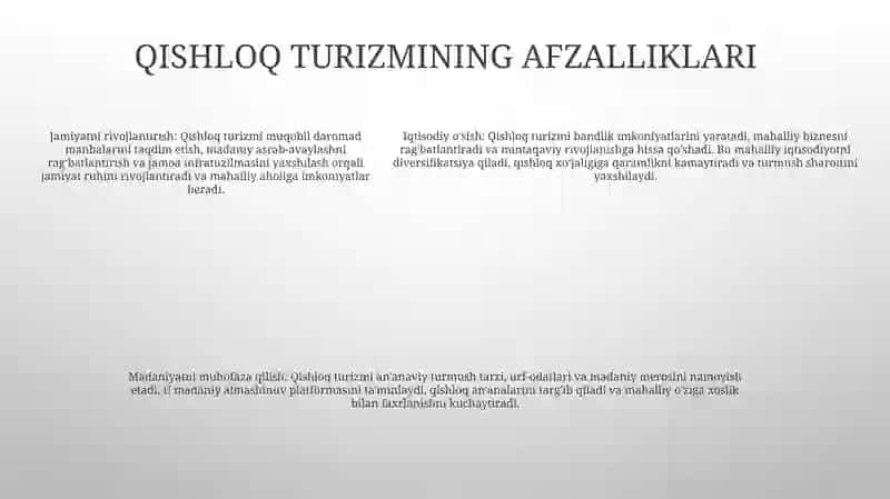 Qishloq Turizmi 4