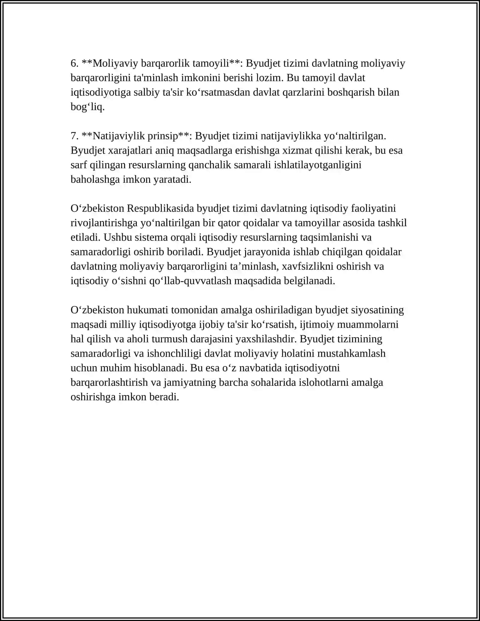 BYUDJET TIZIMI PRINSIPLARI BOSHQARISH SOHASIDAGI VAKOLATLARI 4