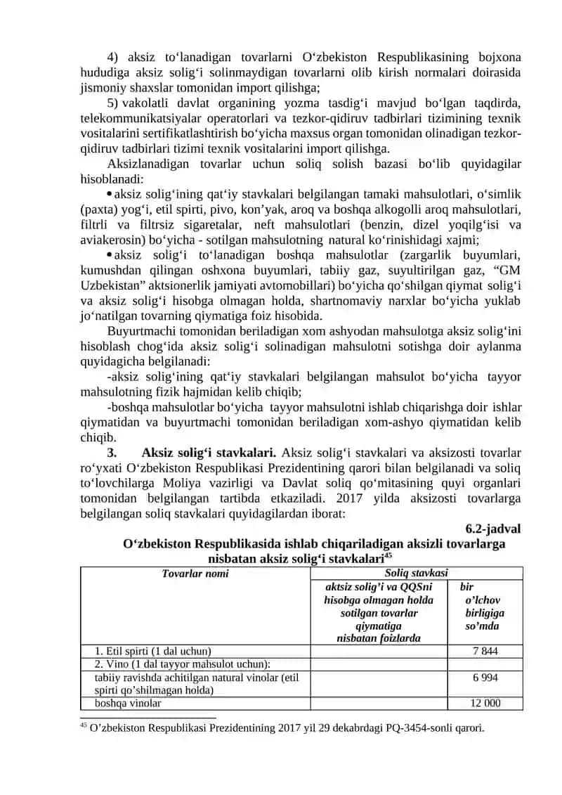 Aksiz solig‘i. Aksiz solig‘ining soliq davri va hisoblash tartibi 4