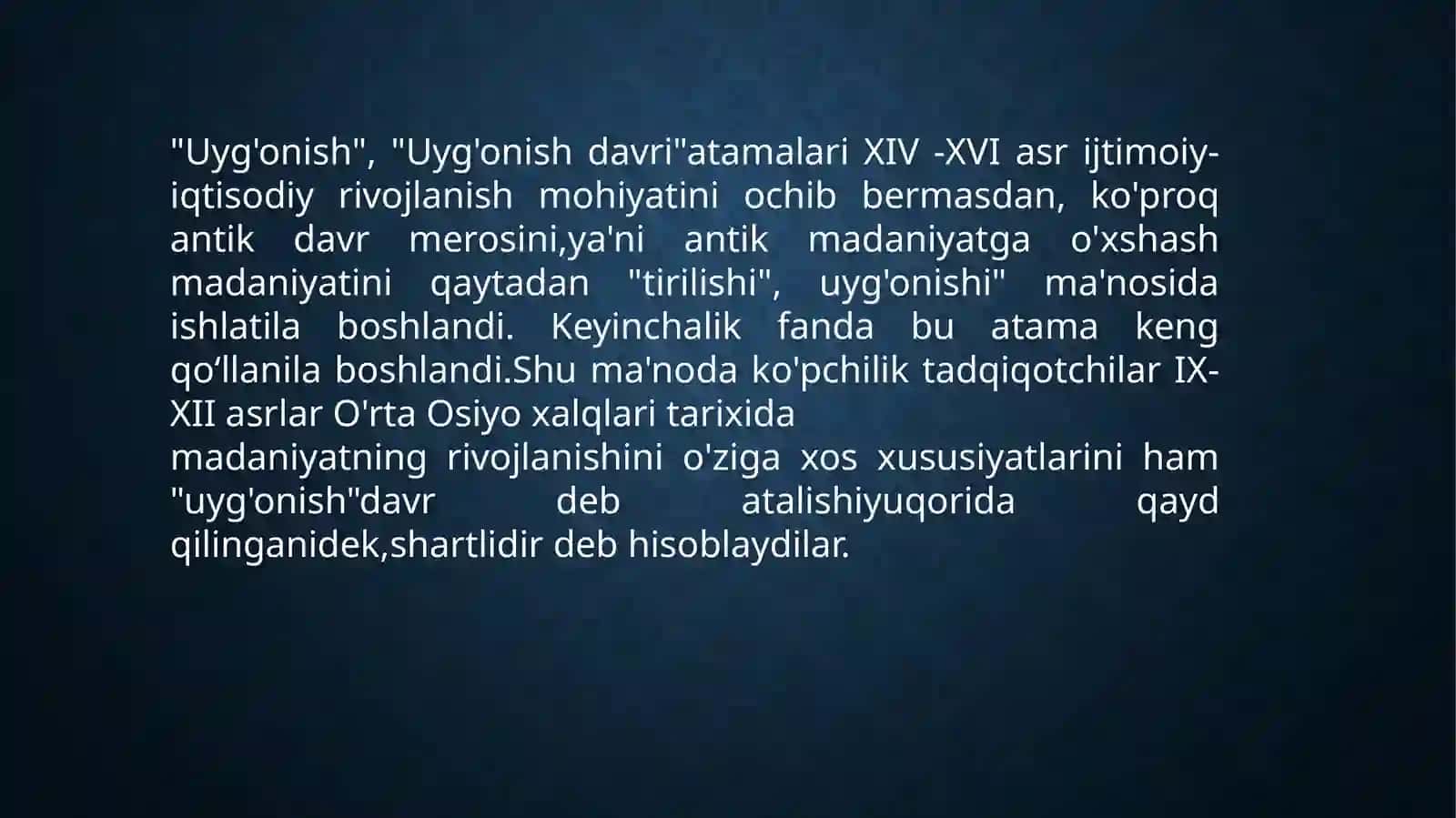 IX-XII asrlarda O'rta Osiyoda yuz bergan uyg'onish davri 4
