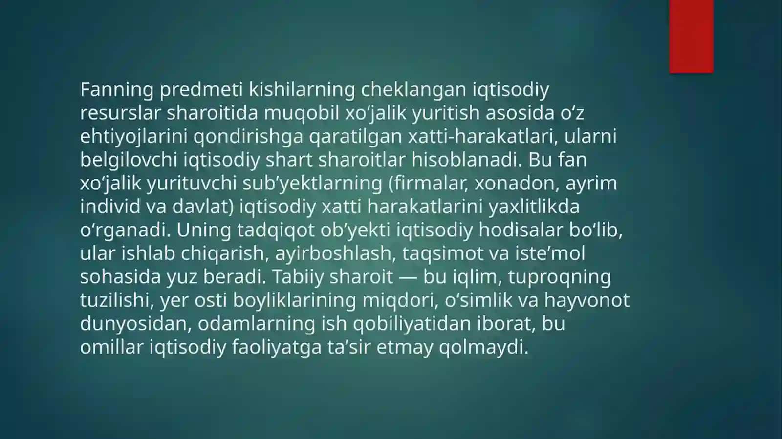 Iqtisodiyot nazariyasning fan sifatida shakillanishi 4