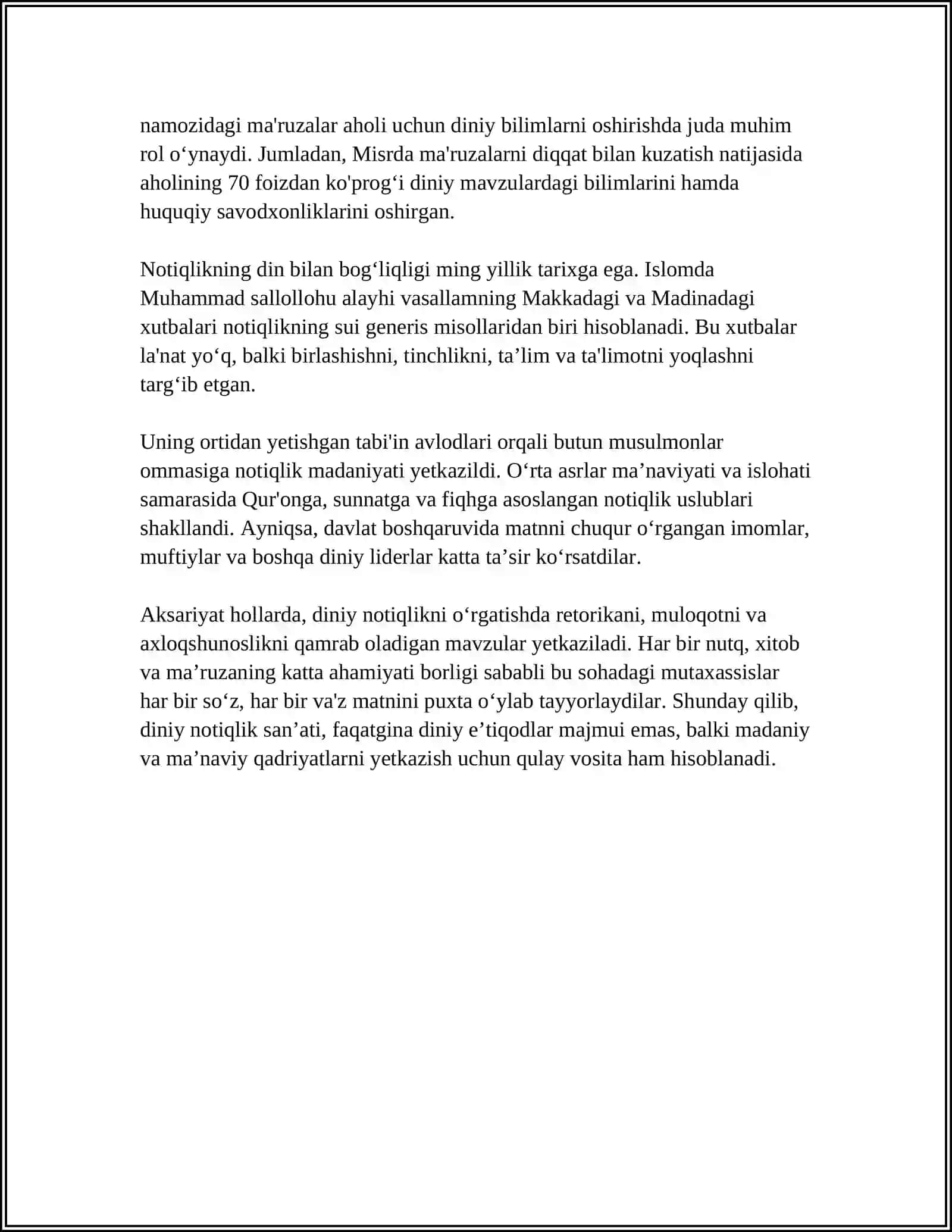 DINIY NOTIQLIK 4