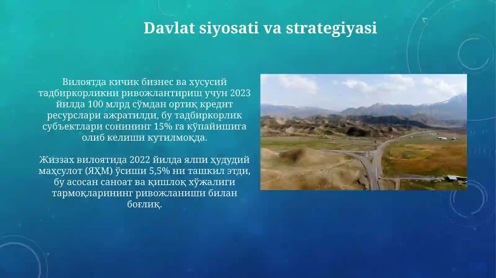 Jizzax viloyatiga umumiy iqtisodiy geografik tavsif 4
