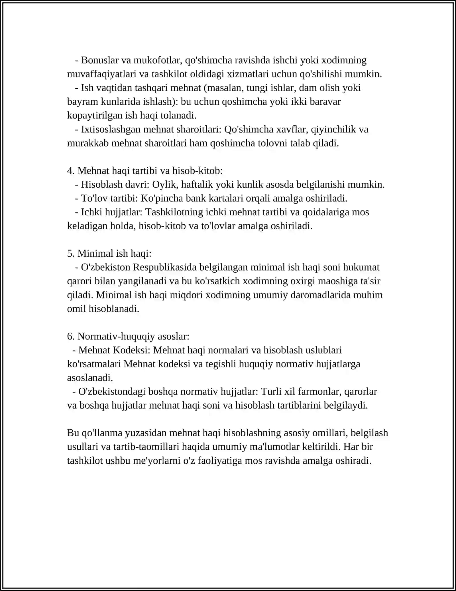 JISMONIY SHAXSLARGA MEHNAT HAQI XISOBLASH VA UNDAN MAJBURIY TO'LOVLAR AUDITI 4