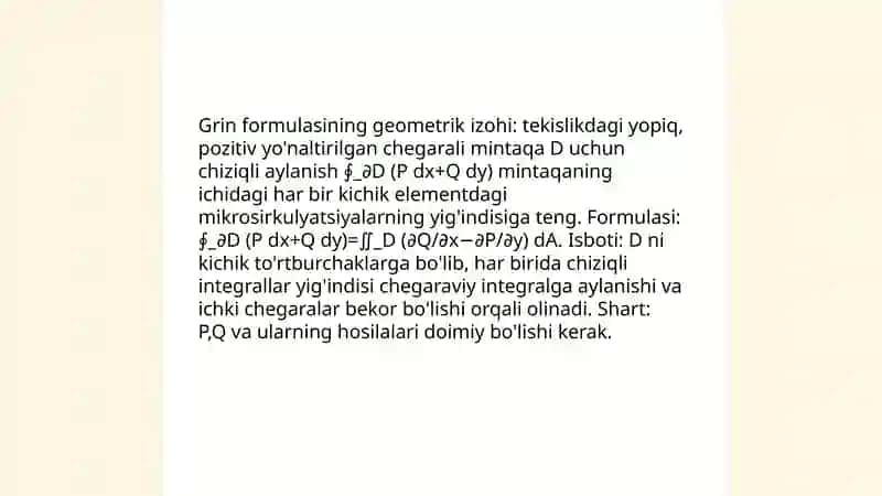Grin formulasi va uning tatbiqlari 4