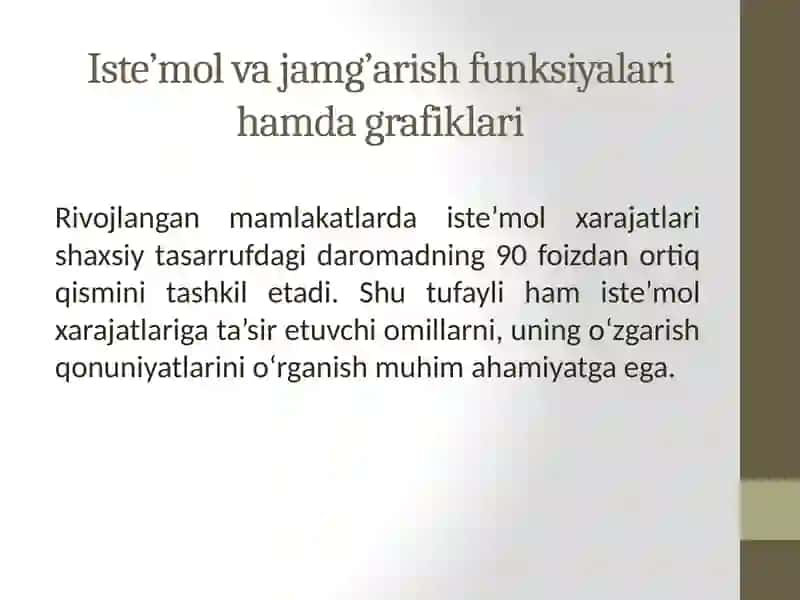 ISTEʼMOL VA JAMG‘ARISH 4