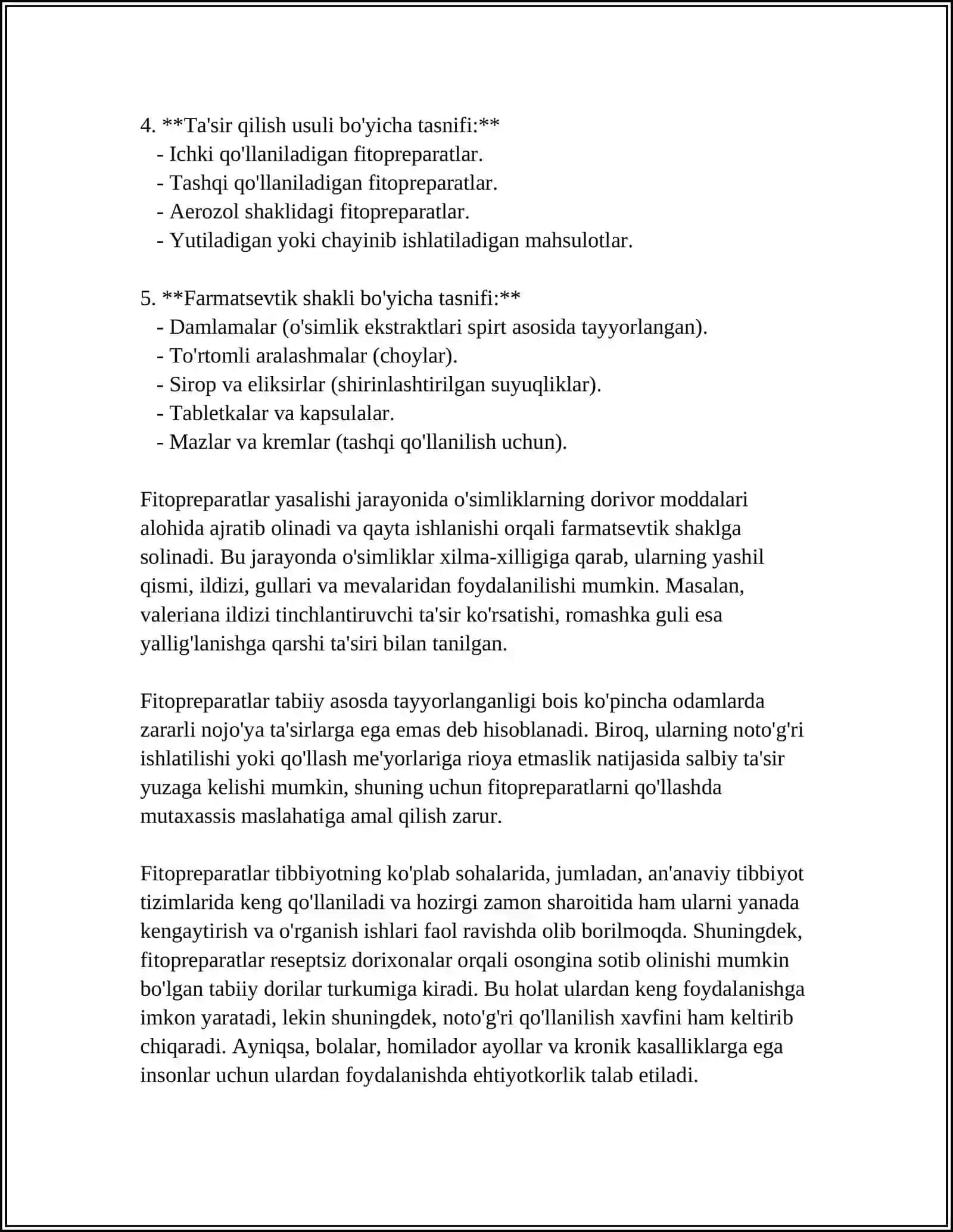 FITOPREPARATLAR VA ULARNING QO’LLANILISHI 4