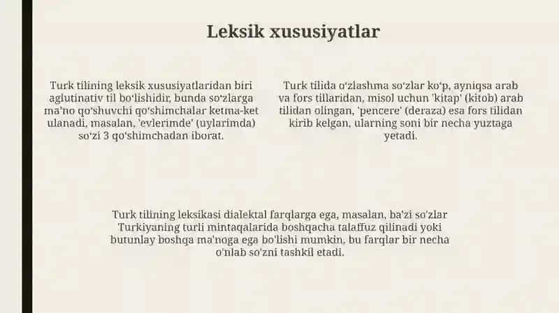 Turk tilining fonetik, leksik va grammatik xususiyatlari 4