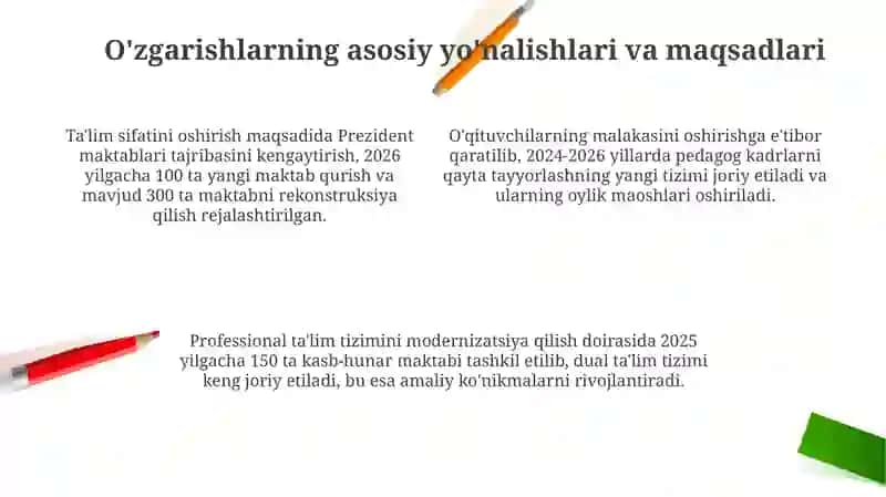 Yangi O'zbekistonda ta'lim sohasidagi islohotlar 4