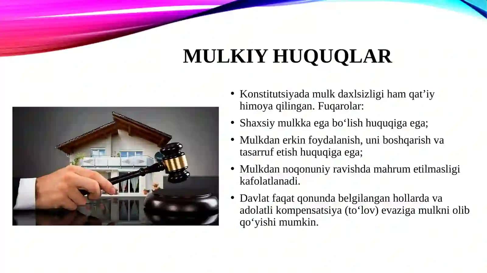 Konstitutsiyada uy-joy daxlsizligi va mulkiy huquqlar 4