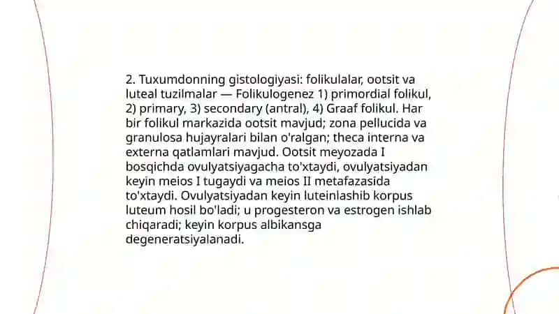 Ayollarning jinsiy tizimi.Tuxumdon va Bachadon nayi 4