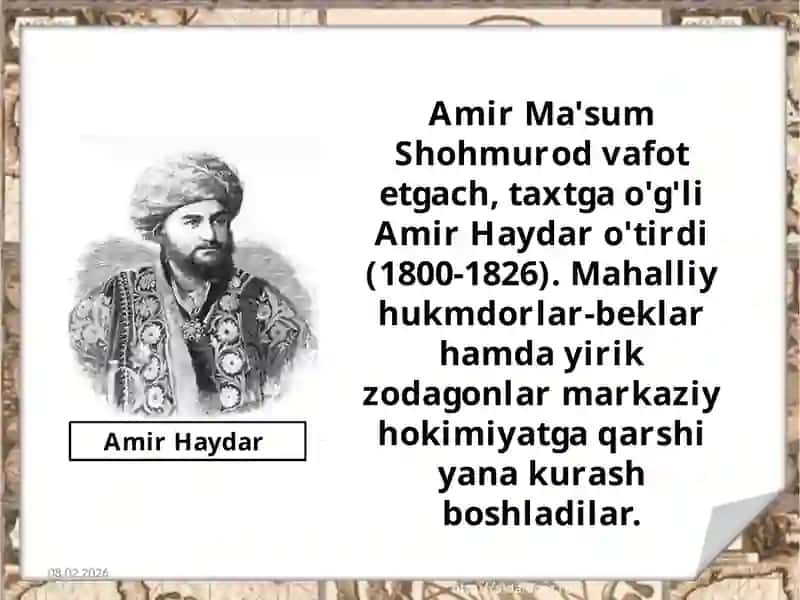 XIX asr oxiri XX asr boshlarida Buxoro amirligi 4