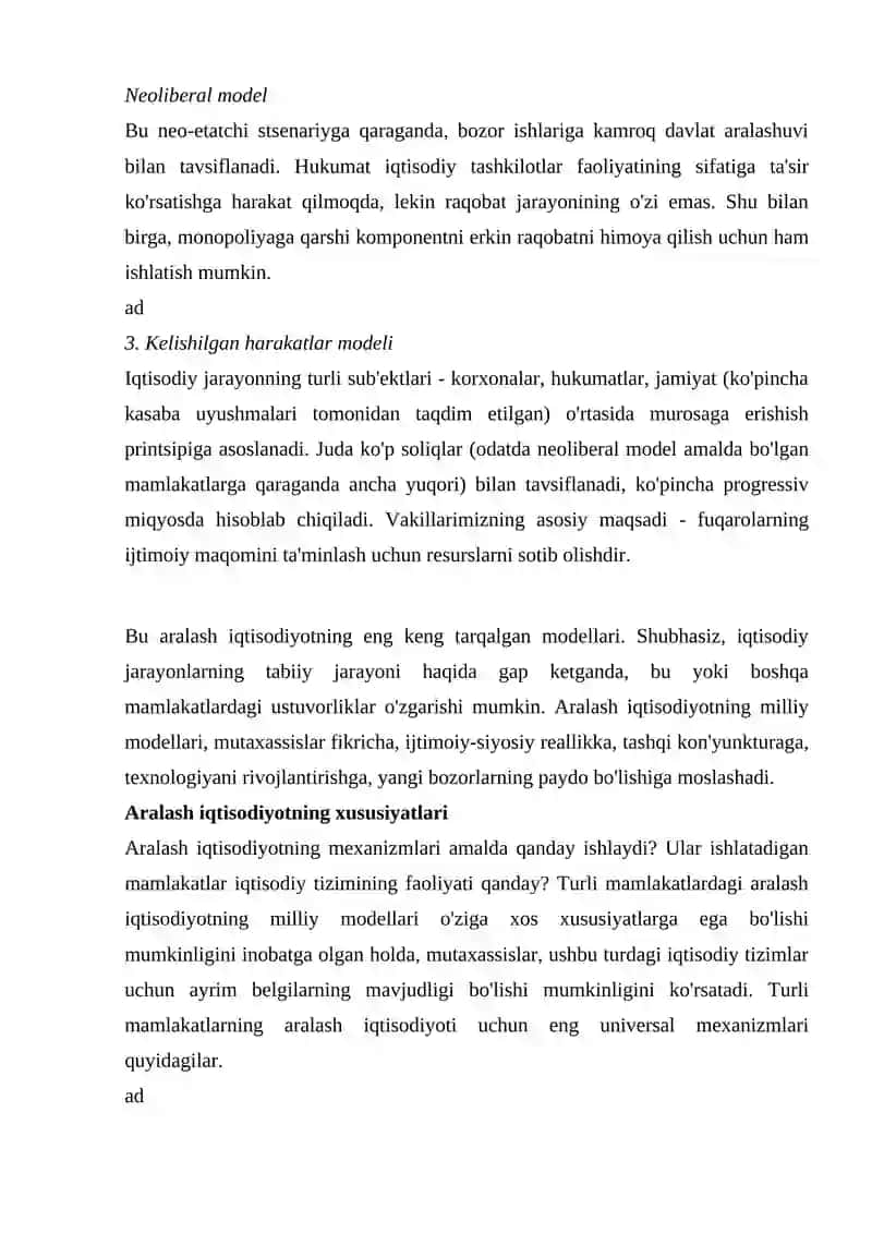 Iqtisodiyotning Modellari: Amerika, Yapon, Nemis va Xitoy 4