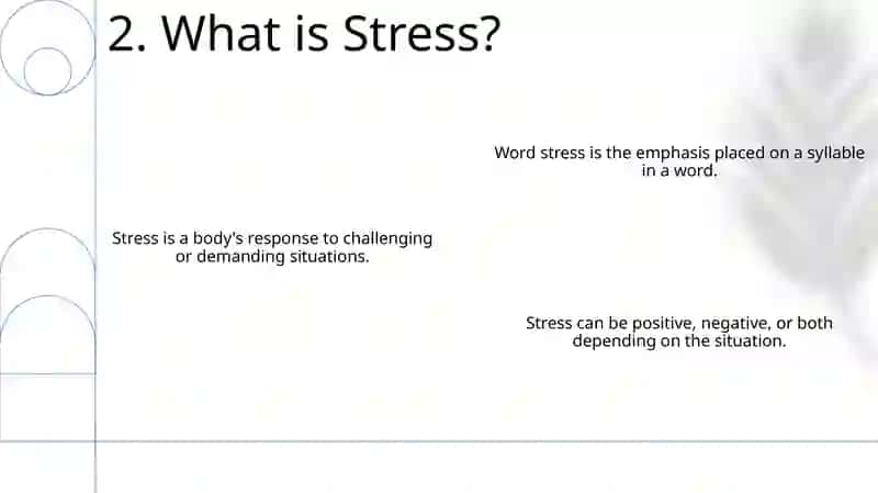Stress and word stress 4