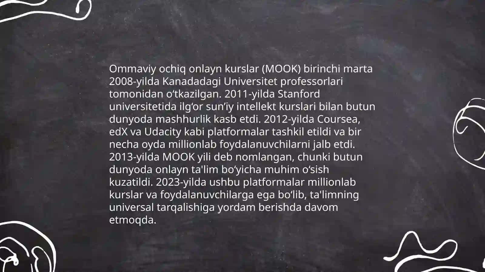Zamonaviy ta'lim modellari(Ommaviy ochiq onlayn kurslar xMOOC,cMOOC 4