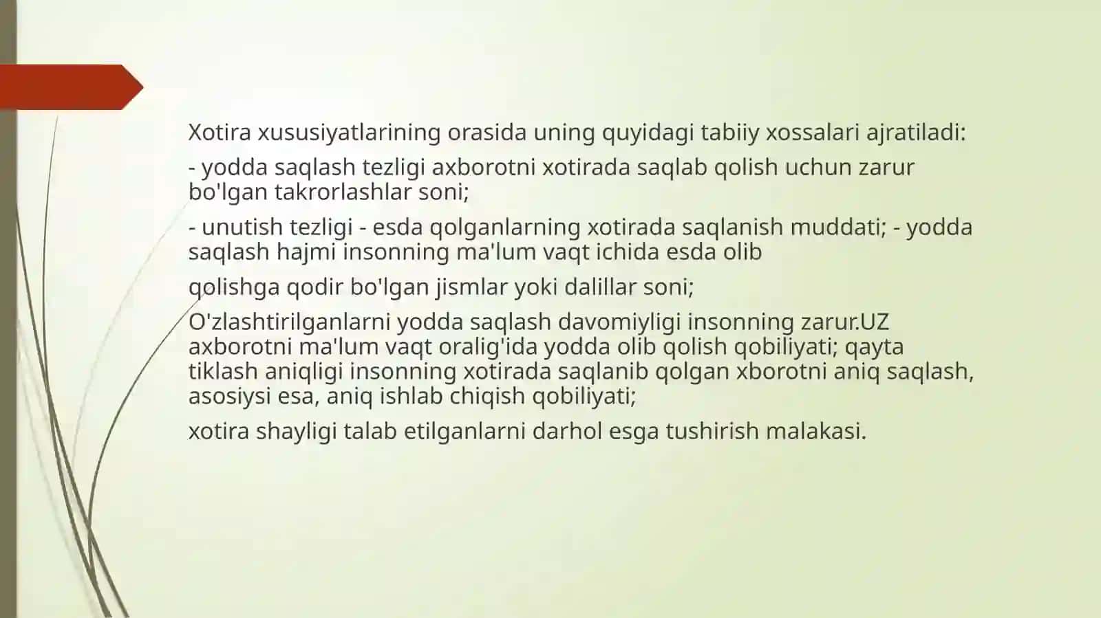 QISQA VA UZOQ MUDDATLI XOTIRANING FIZIOLOGIK MEXANIZMLARI 4
