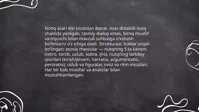 Sitseronning "Notiq" asarini oʻqib oʻrganish 4