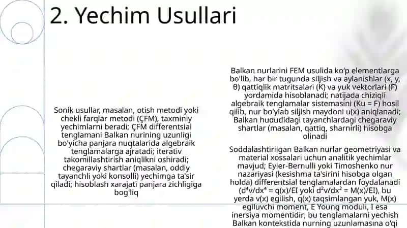Balkaning boʻylama egilishi masalasining differensial tenglama koʻrinishidagi ifodasi 4