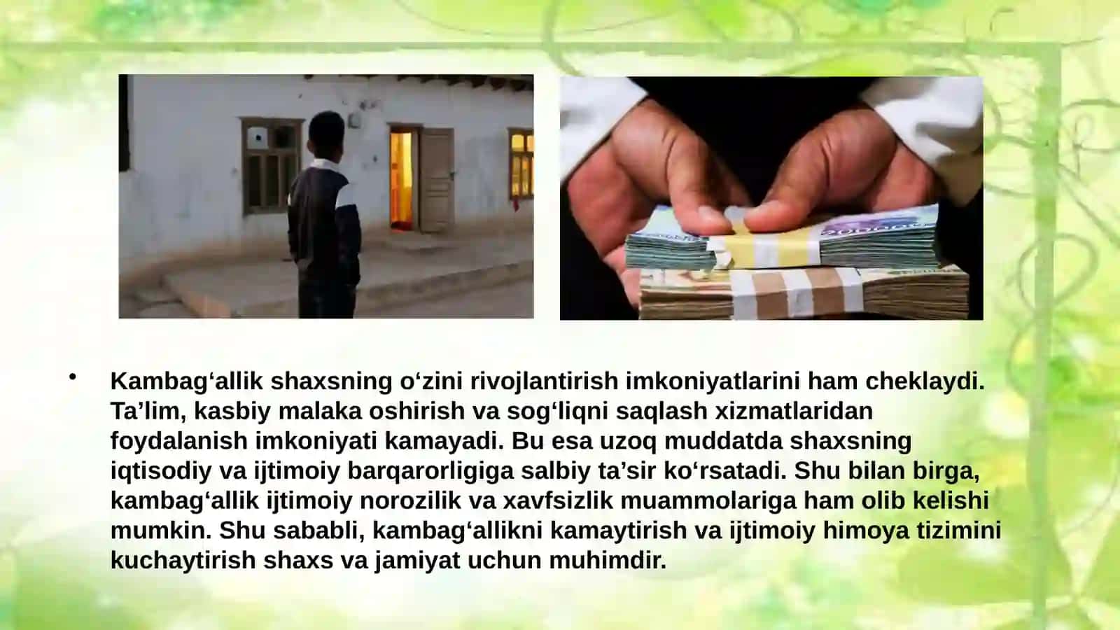 Ijtimoiy muaomolar va inson xulq atvori kambag'allik, ishsizlik, migratsiya va ularning shaxsga ta'siri 4