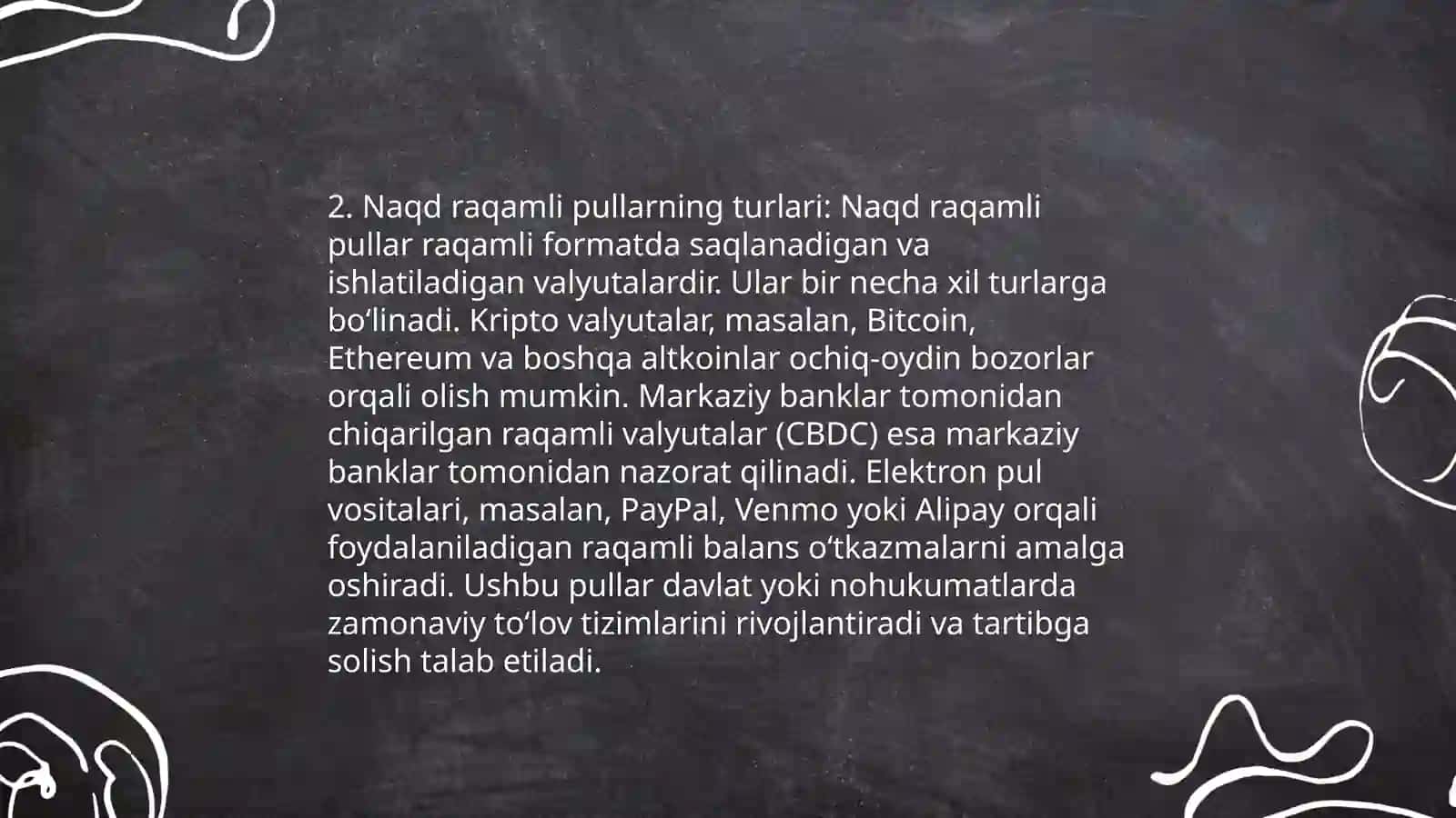 Elektron tijoratda naqd raqamli pullar 4