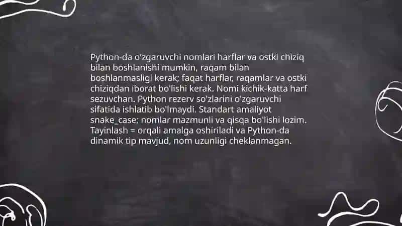 Python dasturlash tili vasintaksisi 4