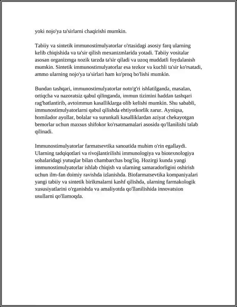 IMMUNITETGA TA'SIR ETUVCHI VOSITALAR 4