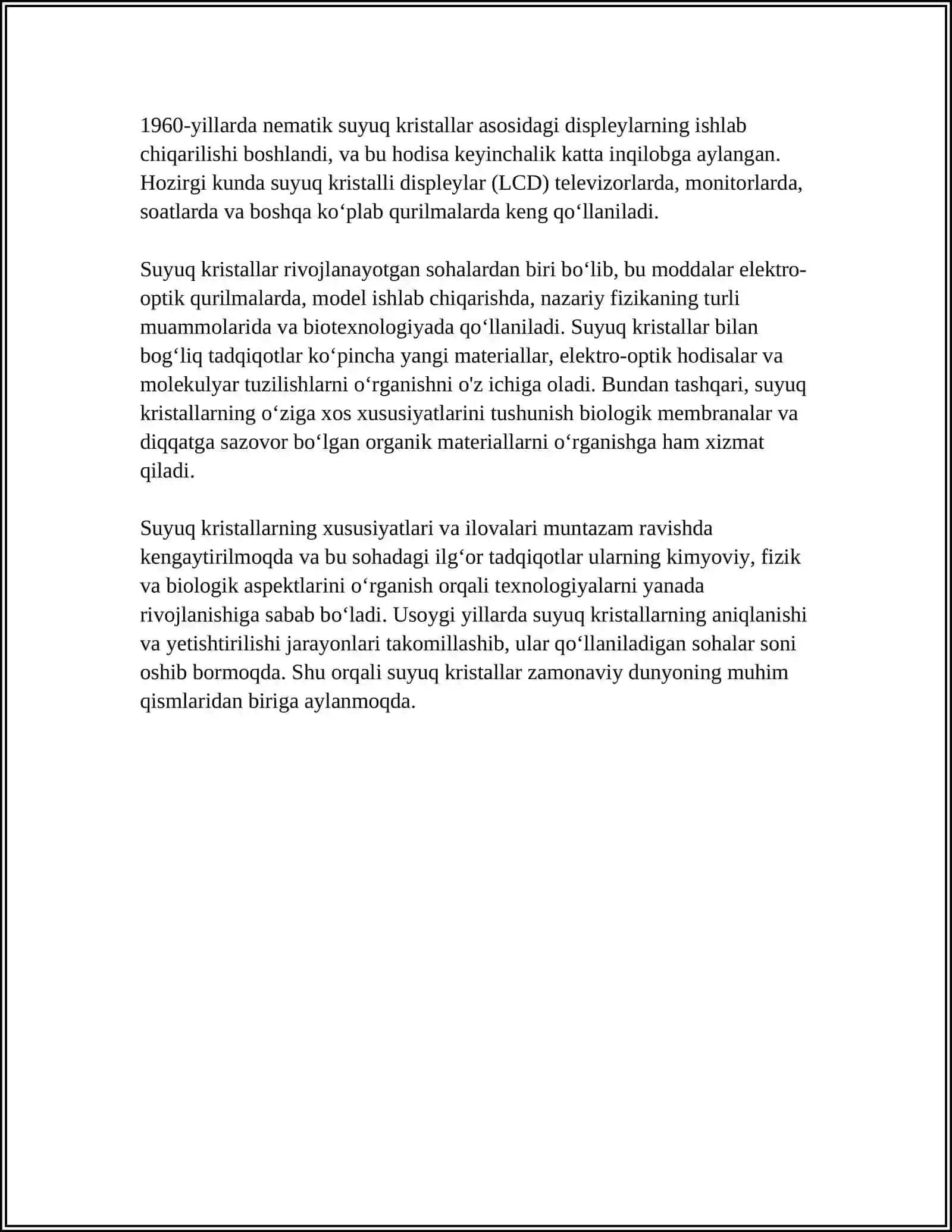 SUYUQ KRISTALLAR 4