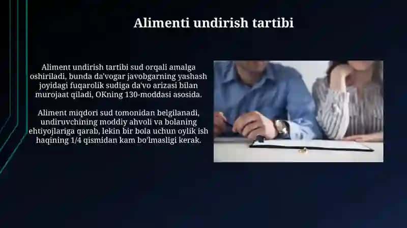 Nikohdan ajratish va aliment majburiyatlari 4