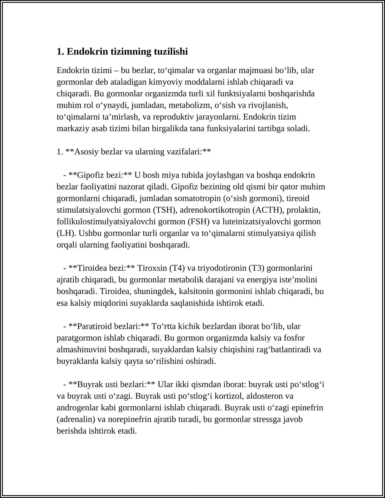 HAZMLANISH JARAYONINING ENDOKRIN BOSHQARILUVI.ME'DA-ICHAK NAYINING ENDOKRIN XUJAYRALARI 4